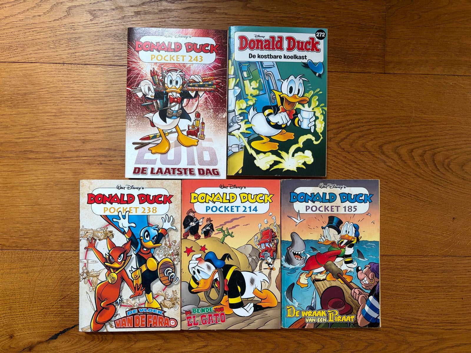 5 Donald Duck pockets, waarvan 4 ongelezen, Boeken, Stripboeken, Zo goed als nieuw, Meerdere stripboeken, Ophalen of Verzenden