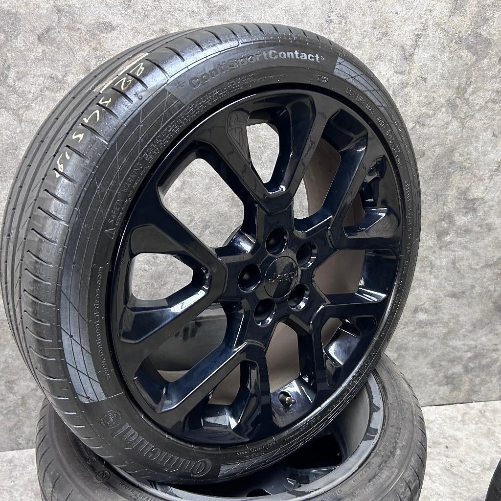 19 inch originele velgen Jeep Compass Renegade + zomerbanden, 19 inch, Gebruikt, Banden en Velgen, Ophalen of Verzenden