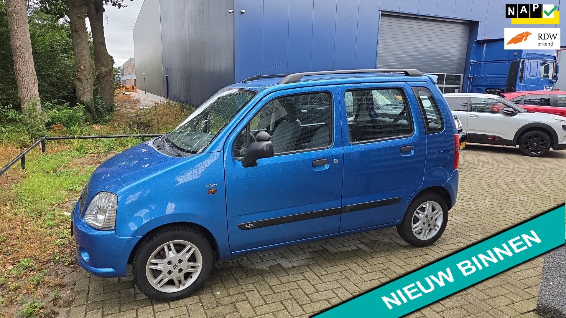 Suzuki Wagon R+ 1.3i 94pk Automaat 108.000km. Airco Hoge ins, 94 pk, Stof, Bedrijf, Grijs