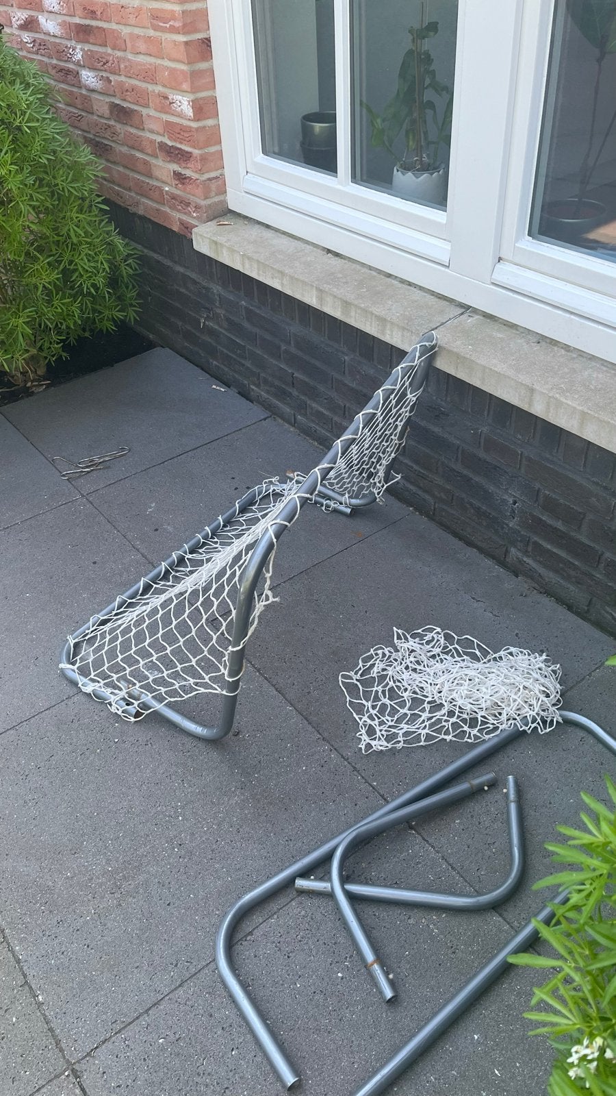 TwinGoal Set van 2 Metalen Doeltjes (77x56x45cm), Maat XS of kleiner, Ophalen, Gebruikt, Overige typen