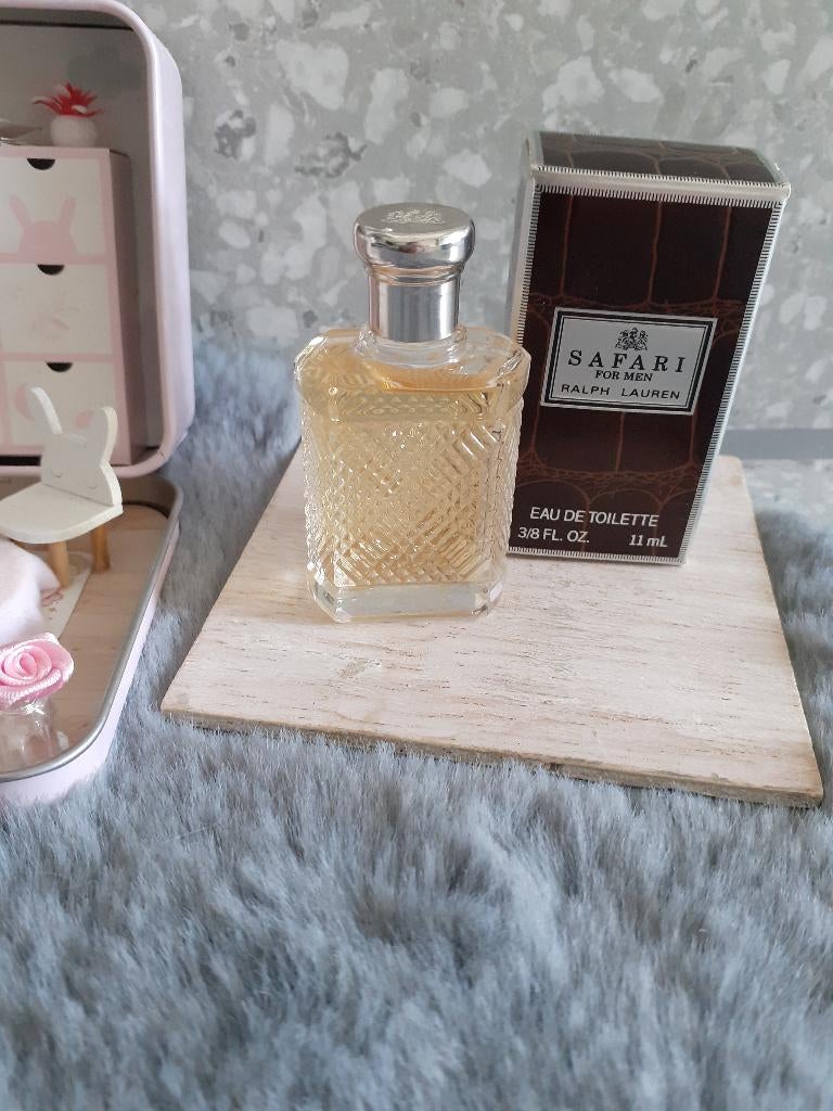 parfumminiatuur safari for men by ralph lauren, Ophalen, Zo goed als nieuw, Miniatuur, Gevuld