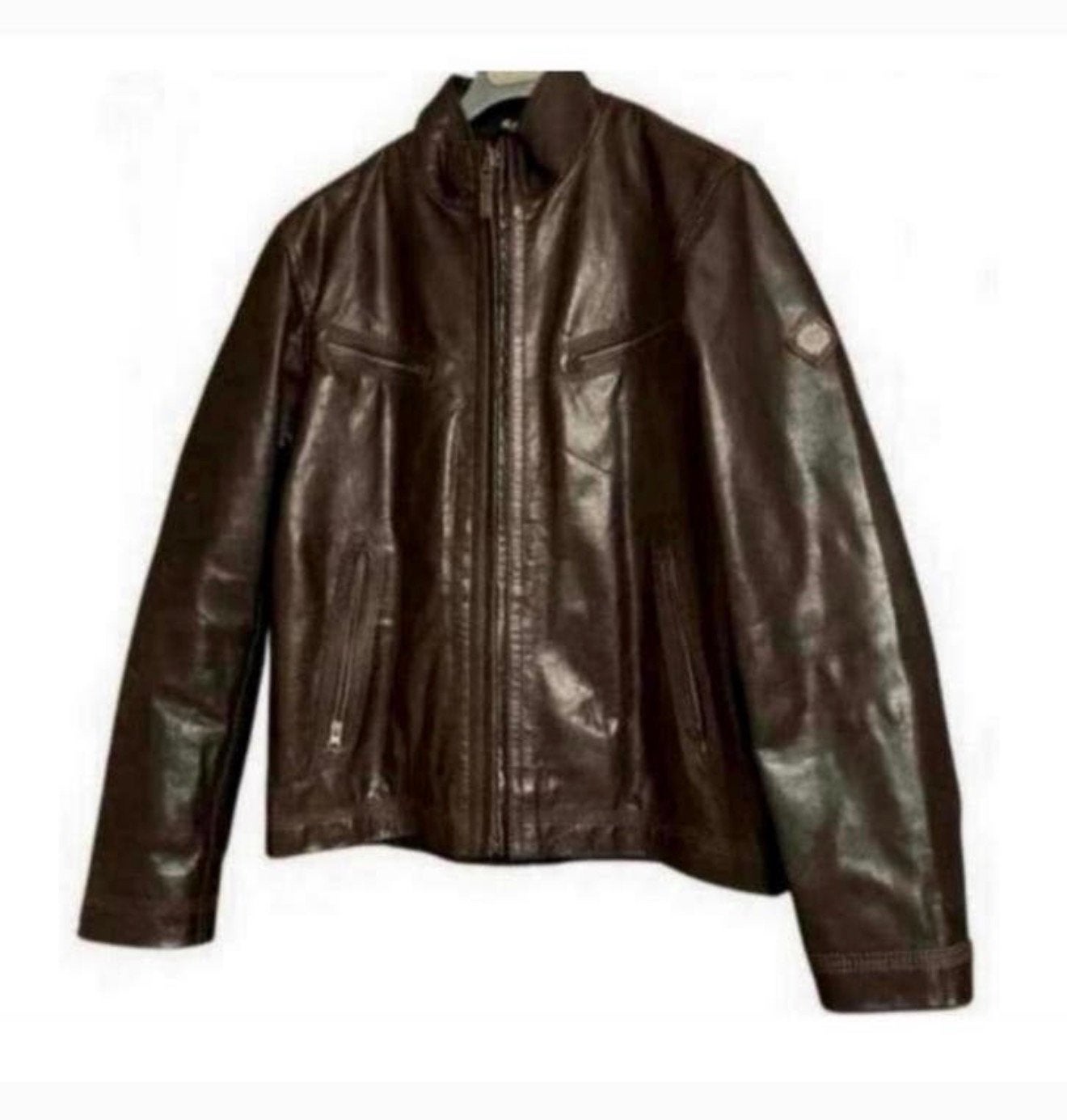 Timberland lederen jas Donker bruin silver rated tannery xl, Kleding | Heren, Bruin, Maat 56/58 (XL), Ophalen of Verzenden, Zo goed als nieuw