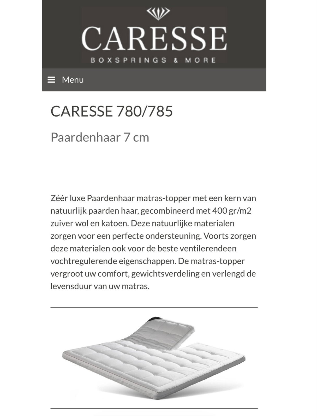 2x Caresse split topper 785 200x200 7cm nieuw, Ophalen, Overige maten, Matras, 200 cm