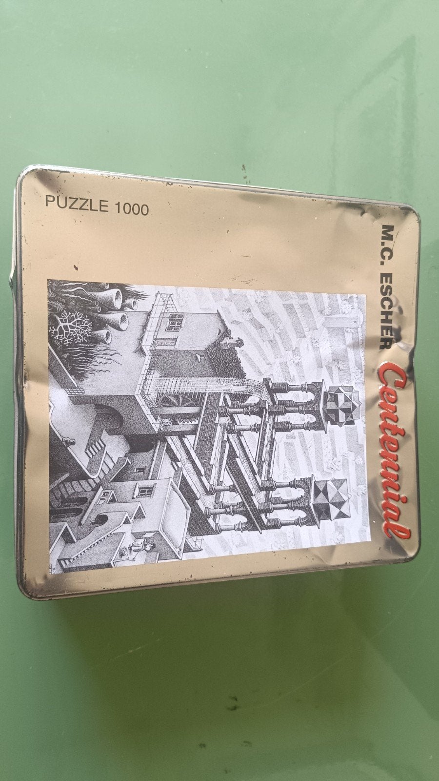 Escher, Waterval, 1000, Centennial puzzel, Hobby en Vrije tijd, Ophalen of Verzenden, 500 t/m 1500 stukjes, Zo goed als nieuw
