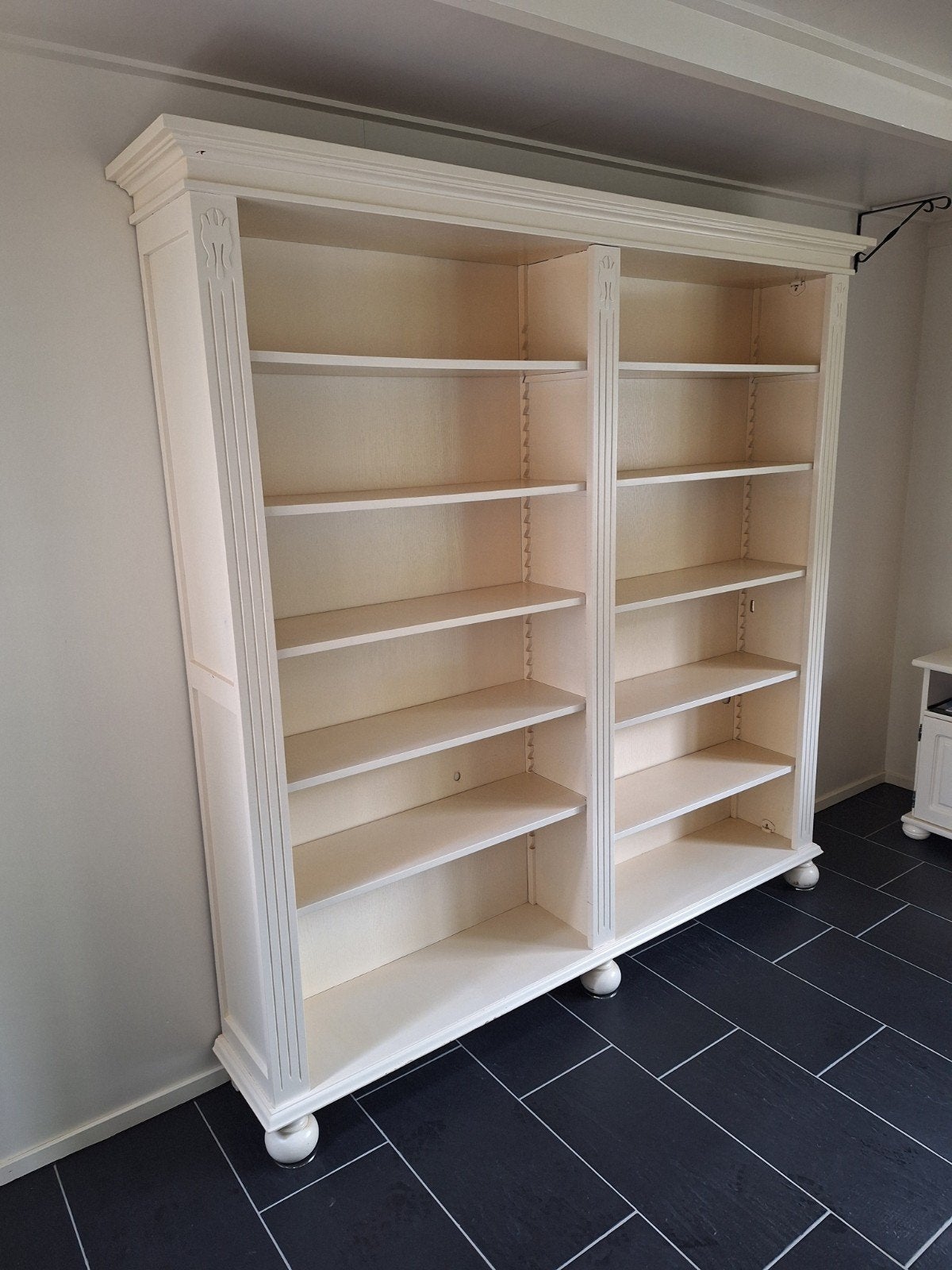 Prachtige boekenkast boeken kast boek demontabel crème, Ophalen, Met plank(en), Klassiek, 150 tot 200 cm