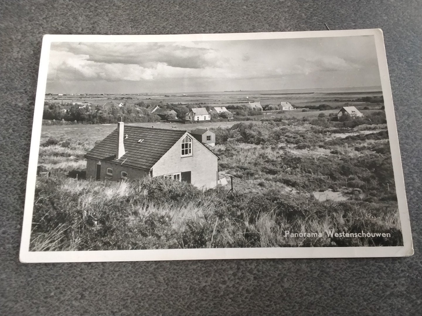 Burgh Haamstede panorama Westenschouwen 1954, Verzamelen, Ansichtkaarten | Nederland, Ophalen of Verzenden, 1940 tot 1960