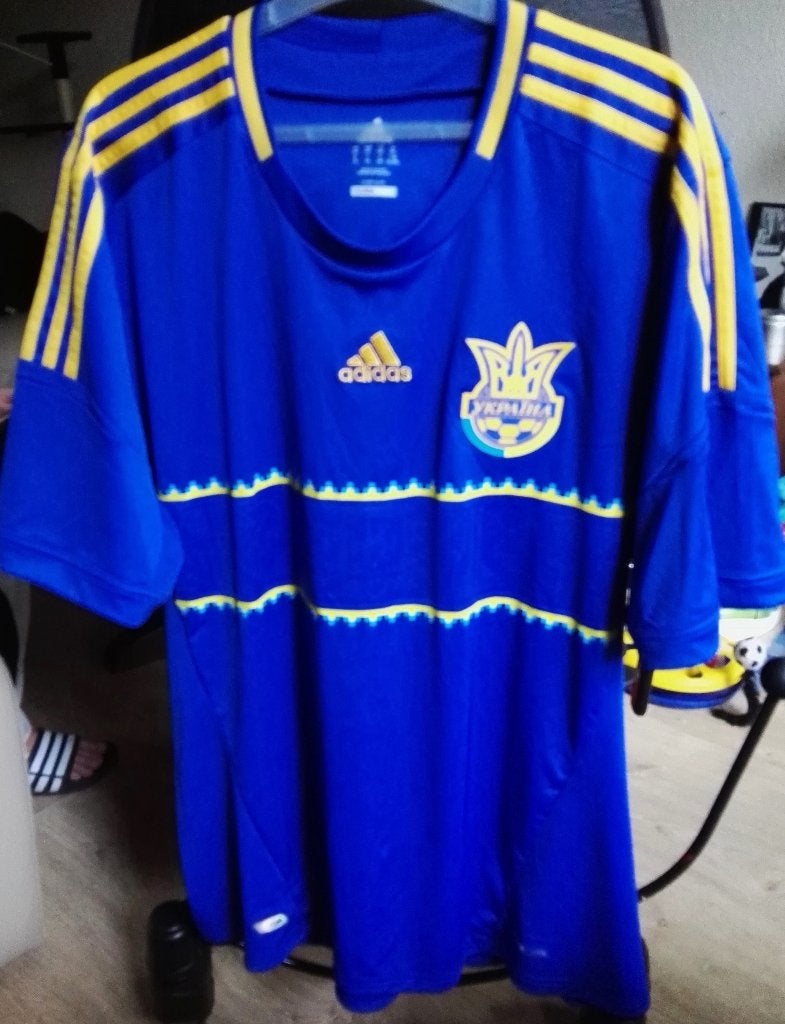 shirt; Nationaal Elftal Oekraïne, Adidas, 2XL, Ophalen of Verzenden, Zo goed als nieuw, Buitenlandse clubs, Shirt