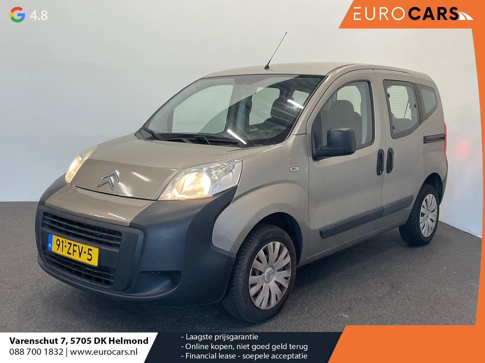 Citroen Nemo 1.4i Multispace Radio (APK geldig tot 3 augustu, Auto's, Citroën, Voorwielaandrijving, 4 cilinders, 400 kg, Beige