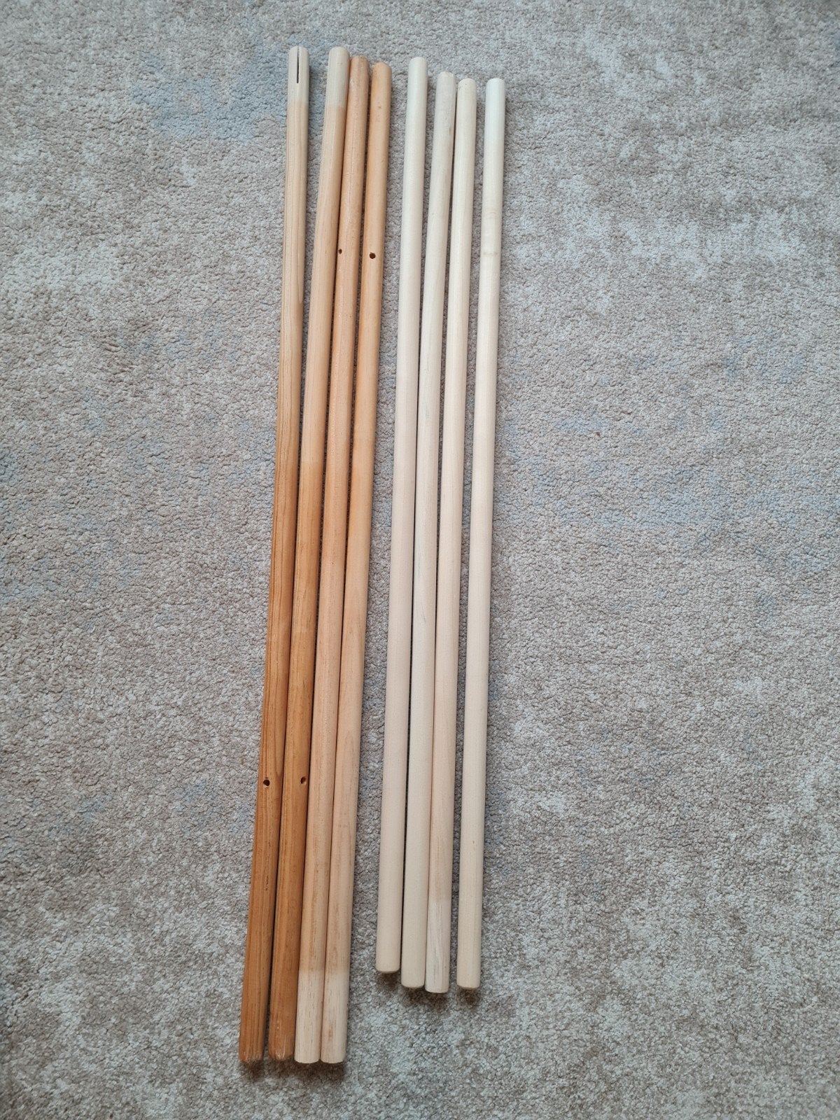 gratis stokken van hout in 2 verschillende lengtes,, Ophalen, Gebruikt, Overige materialen, Plinten