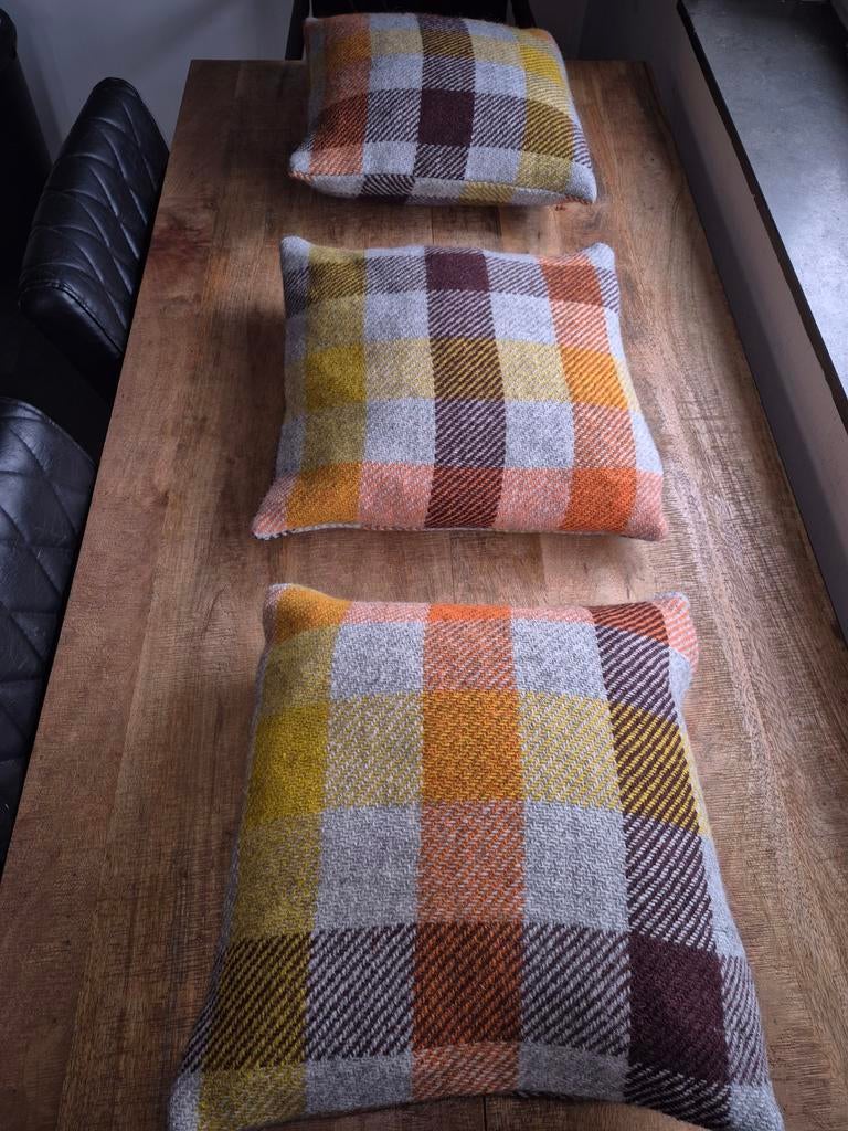 Nordicnest Gotland Wollen Plaid & Kussenhoezen Set, Ophalen of Verzenden, Nieuw, Overige kleuren, Overige vormen