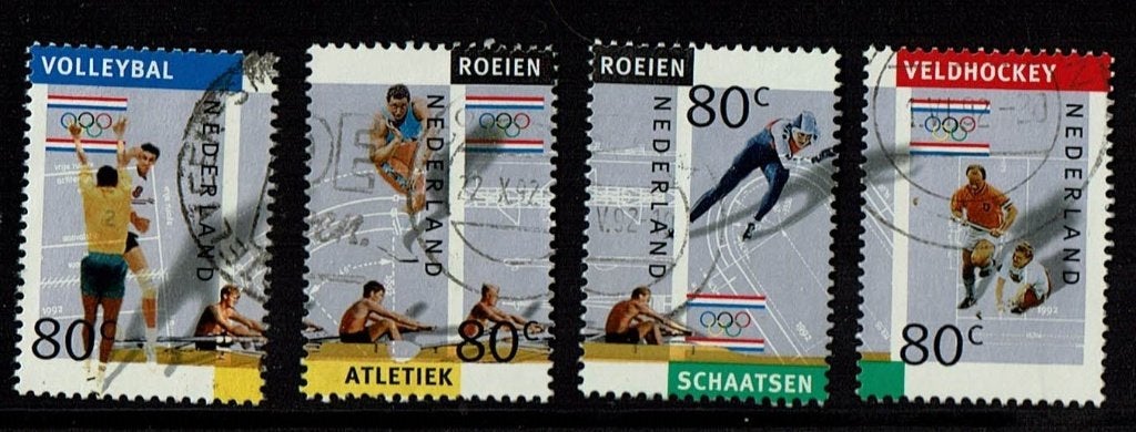 Nederland NVPH 1517 a t/m d gestempeld, Postzegels en Munten, Verzenden, Na 1940, Gestempeld