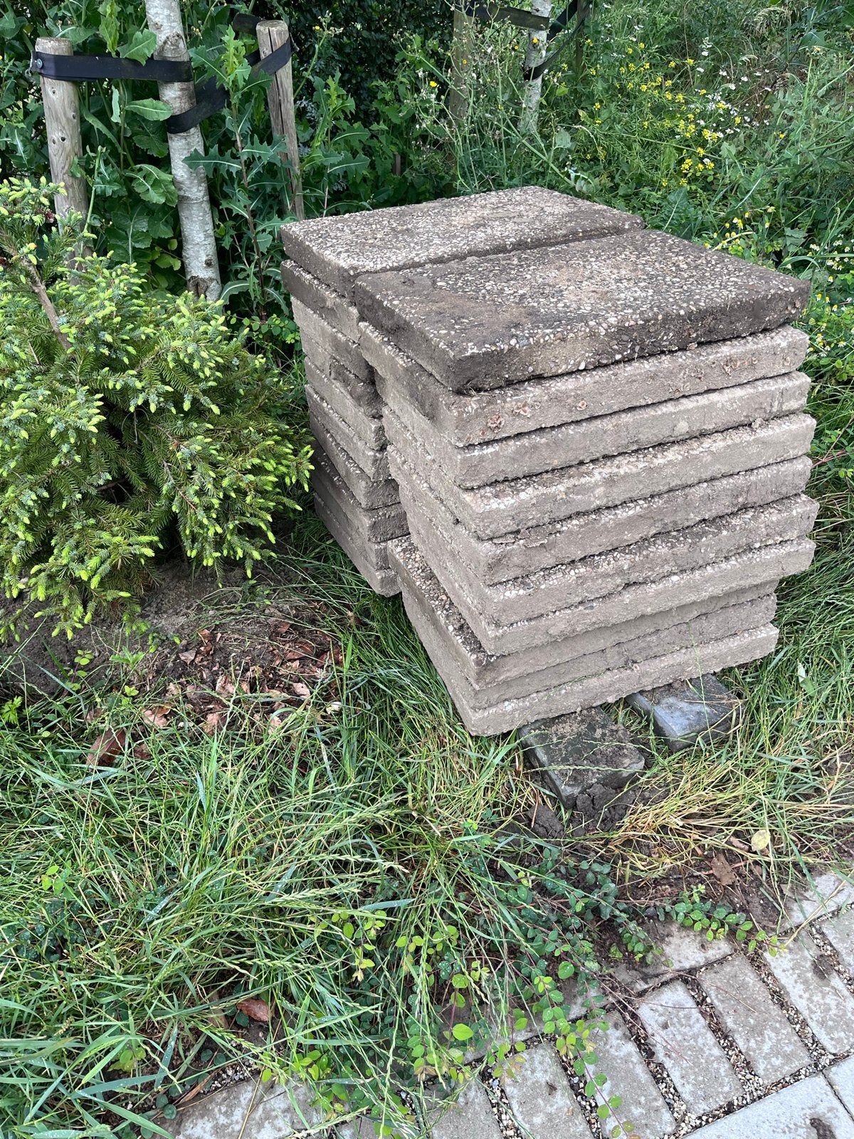 10 grindtegels 60x40 cm - Ideaal voor oprit, Ophalen, Gebruikt, Minder dan 5 m², Grind