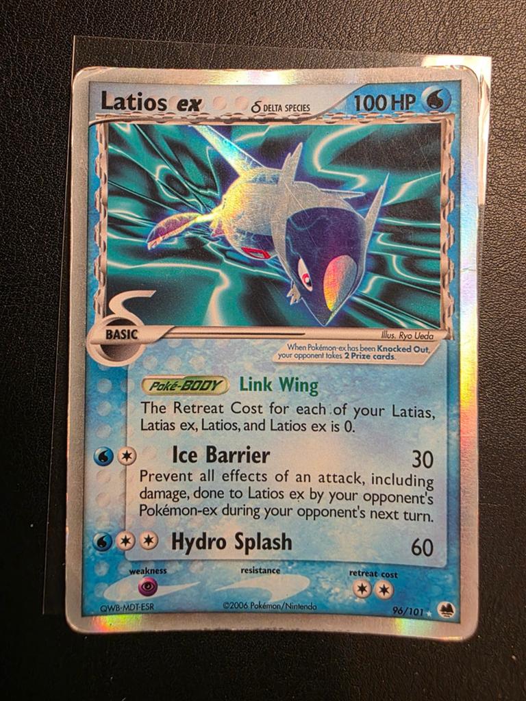 Pokemon kaart Latios EX #96 ( EX dragon frontiers), Ophalen of Verzenden, Zo goed als nieuw, Losse kaart, Foil