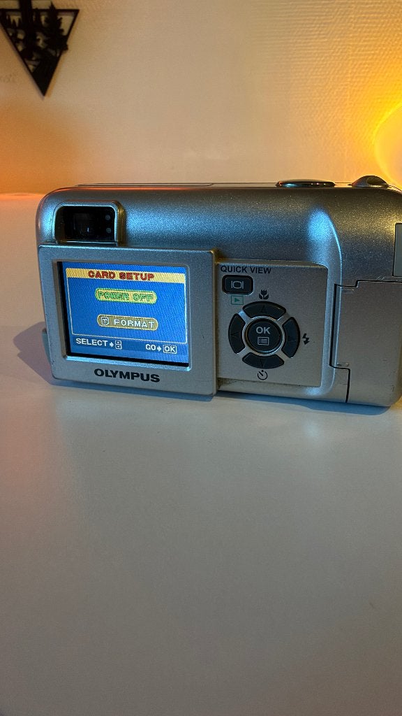 Olympus Camedia C-350 Zoom vintage CCD digicamY2K met hoes, Gebruikt, Instant camera, Ophalen of Verzenden, Olympus
