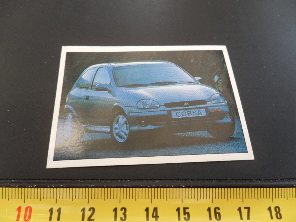 sticker panini super auto #109 opel corsa, Ophalen of Verzenden, Zo goed als nieuw