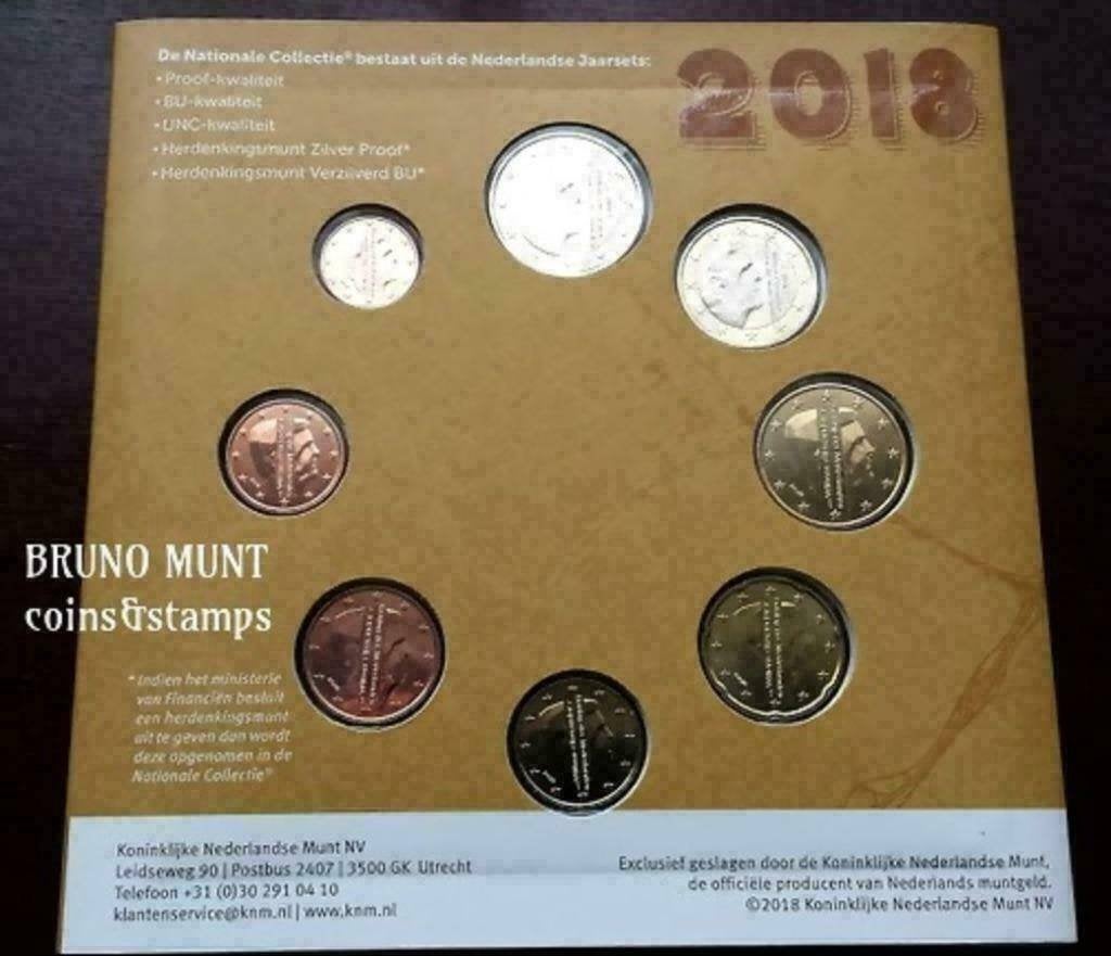Jaarset Nederland 2018 BU-kwaliteit - Thema Den Haag, Postzegels en Munten, Munten | Nederland, Verzenden, Koningin Beatrix, Euro's