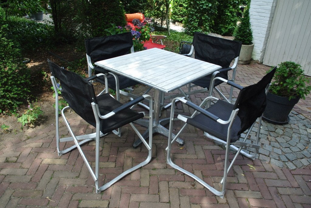4 stuks Kampeerstoelen  ( Ikea) Lichtgewicht aluminium., Ophalen, Zo goed als nieuw, Campingstoel