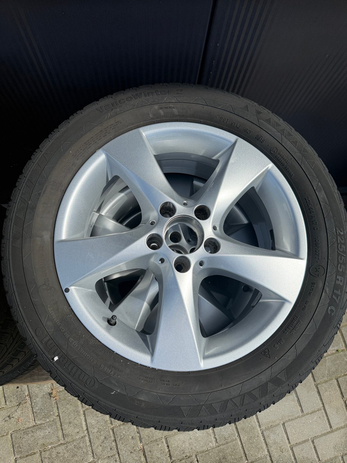 Orginele mercedes velgen 225/55 R17C winterbanden, Ophalen, Banden en Velgen, 17 inch, Winterbanden