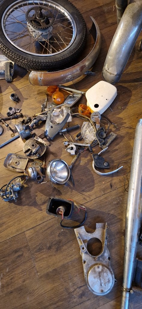 Grote partij Honda C50 / Super Cub onderdelen – jaren 60/70, Ophalen of Verzenden, Gebruikt