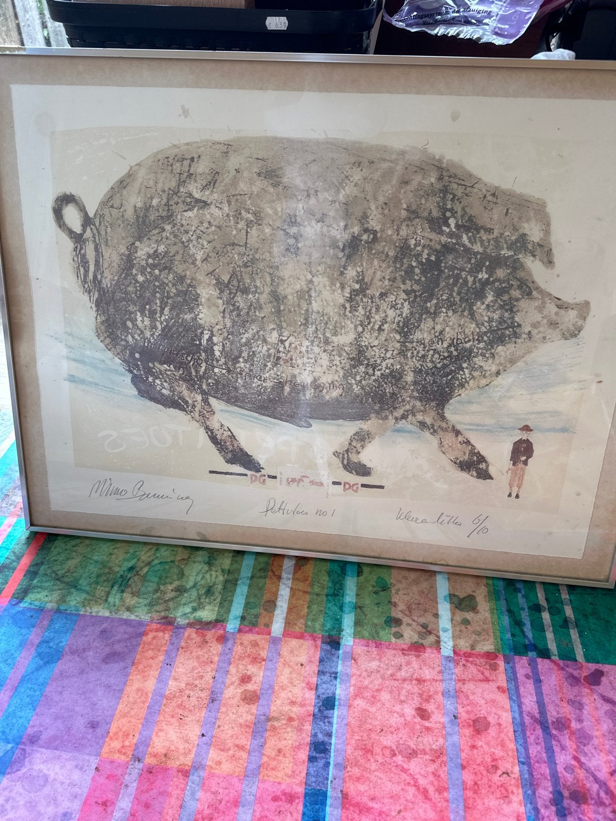 Mimo Banning - Petteloes no 1 - Lithografie, Antiek en Kunst, Kunst | Litho's en Zeefdrukken, Gelimiteerde oplage, Ophalen, Dieren en Natuur