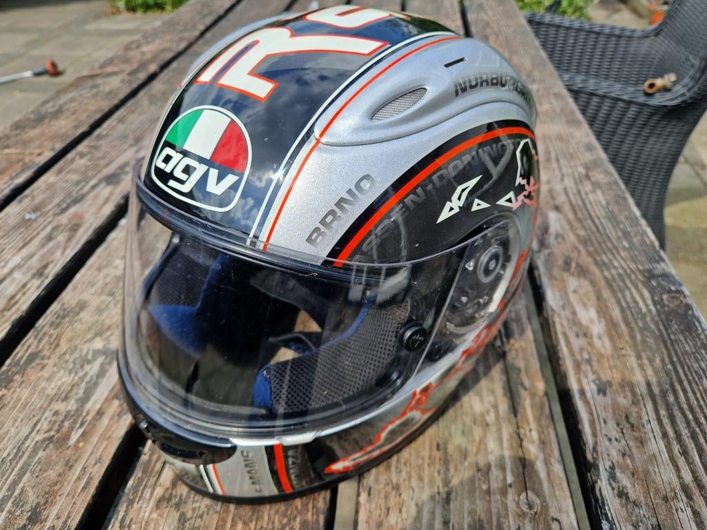 AGV GP-Pro "Racing Circuits" Helm - Kevlar/Carbon, Motoren, Kleding | Motorhelmen, Heren, Integraalhelm, L, AGV, Tweedehands, Ophalen of Verzenden