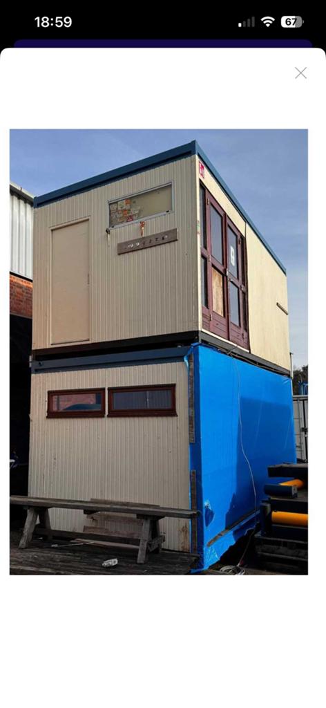 2 units. Kantoorunit. Keet. Bouwkeet. Tijdelijke woning, Ophalen
