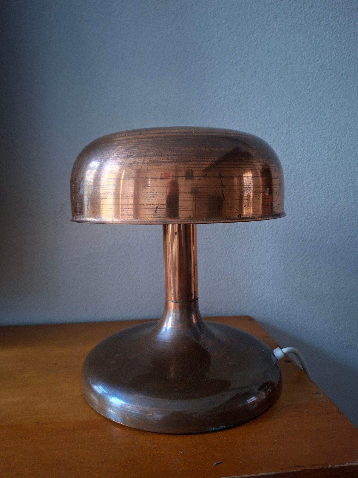 Antieke  Koperen Tafel- of Bureaulamp, Ophalen of Verzenden
