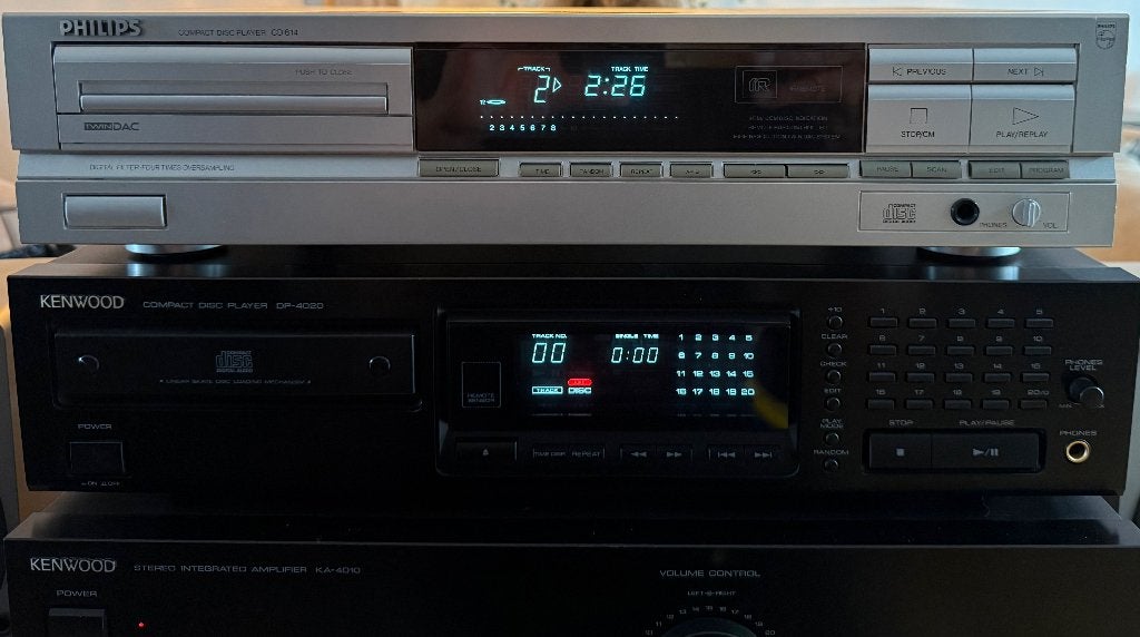 PHILIPS cd speler 614 - Zilver - met orginele AB, Audio, Tv en Foto, Cd-spelers, Ophalen of Verzenden, Gebruikt, Philips