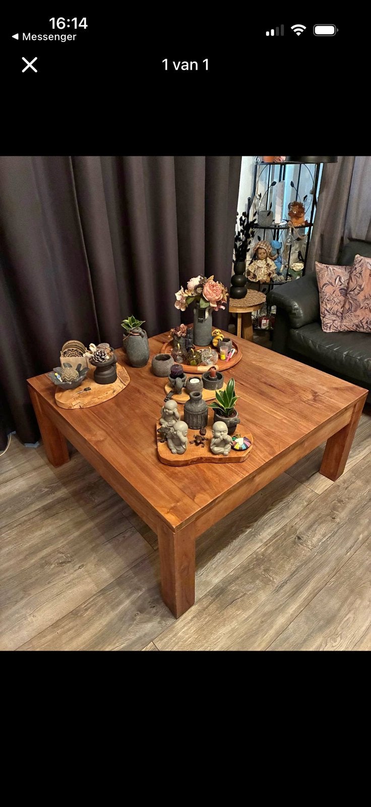 Salontafel teak een erg leuke tafel klaar voor nieuwe klus, 100 tot 150 cm, Nieuw, Rechthoekig, 50 tot 100 cm