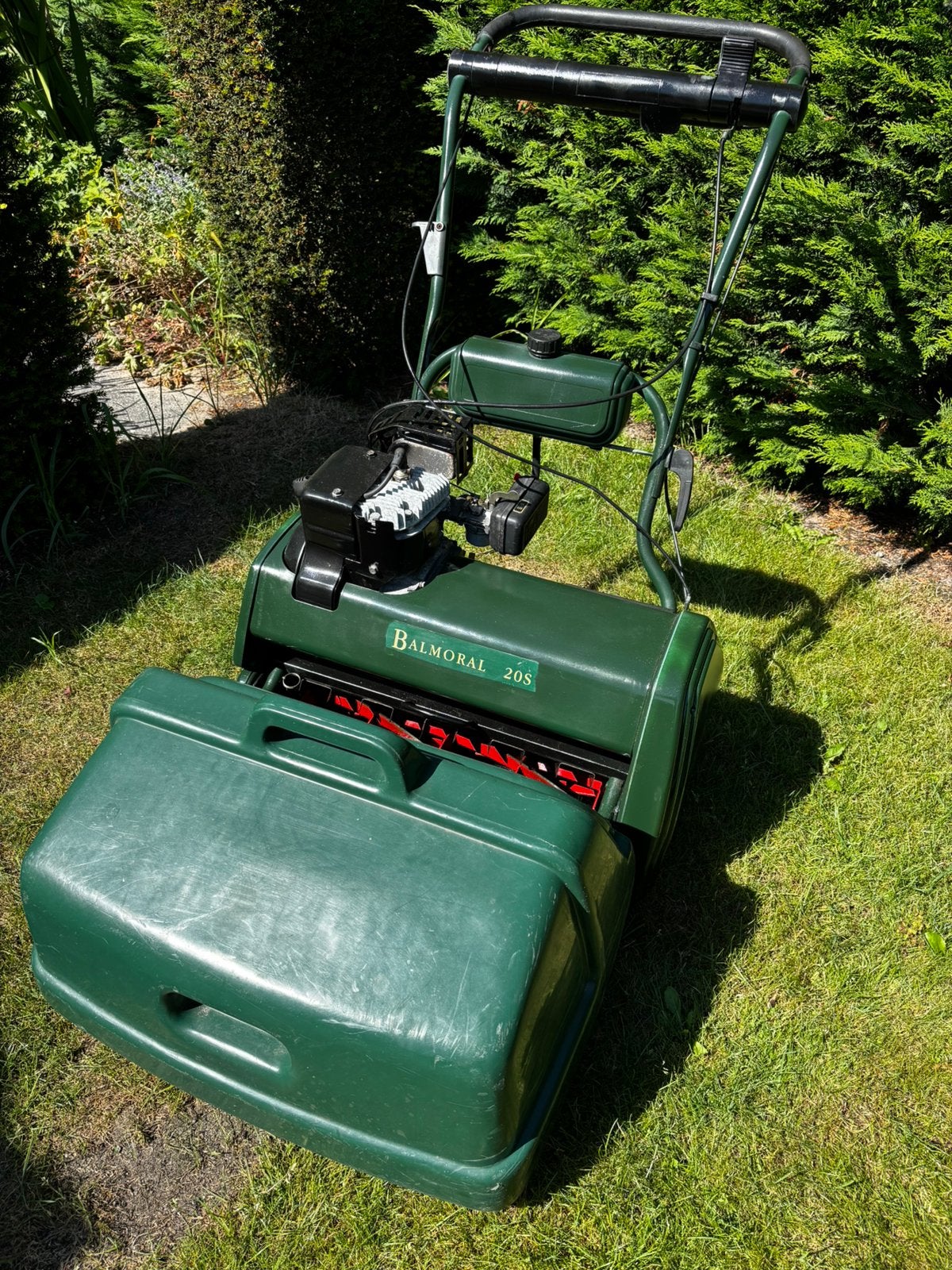 Atco Balmoral 20S kooimaaier maaibreedte 51 cm, Tuin en Terras, Ophalen, Zo goed als nieuw, Opvangbak, Benzine-grasmaaier
