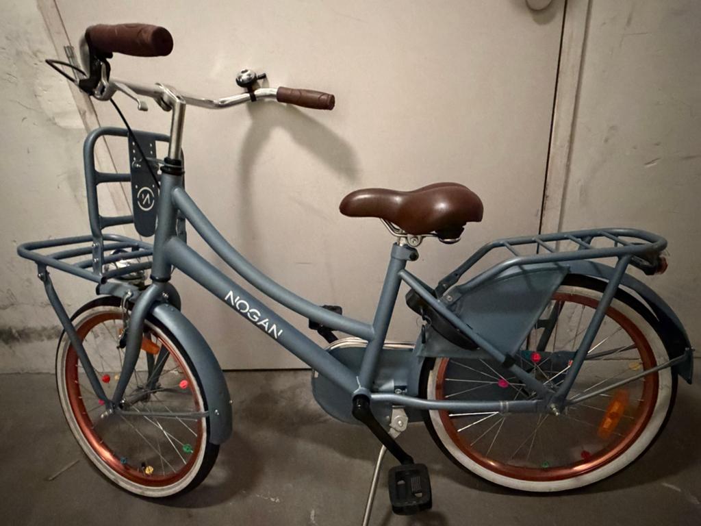 Nogan Vintage Transportfiets 20 inch Meisjes Mat Blauw, Ophalen of Verzenden, Gebruikt, 20 inch