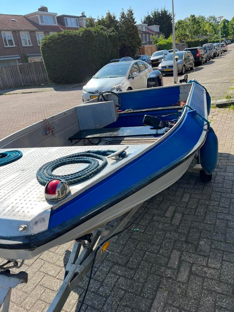 Aluminium vis console. Boot 8 Pk incl Trailer 4.20, Watersport en Boten, Ophalen of Verzenden, Zo goed als nieuw, Overige typen