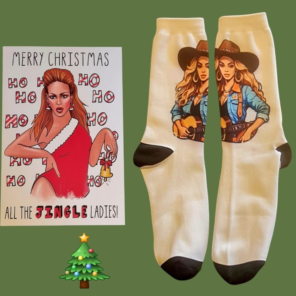 BEYONCE SOKKEN + KERST KAART BEYONCE, Ophalen of Verzenden, Nieuw