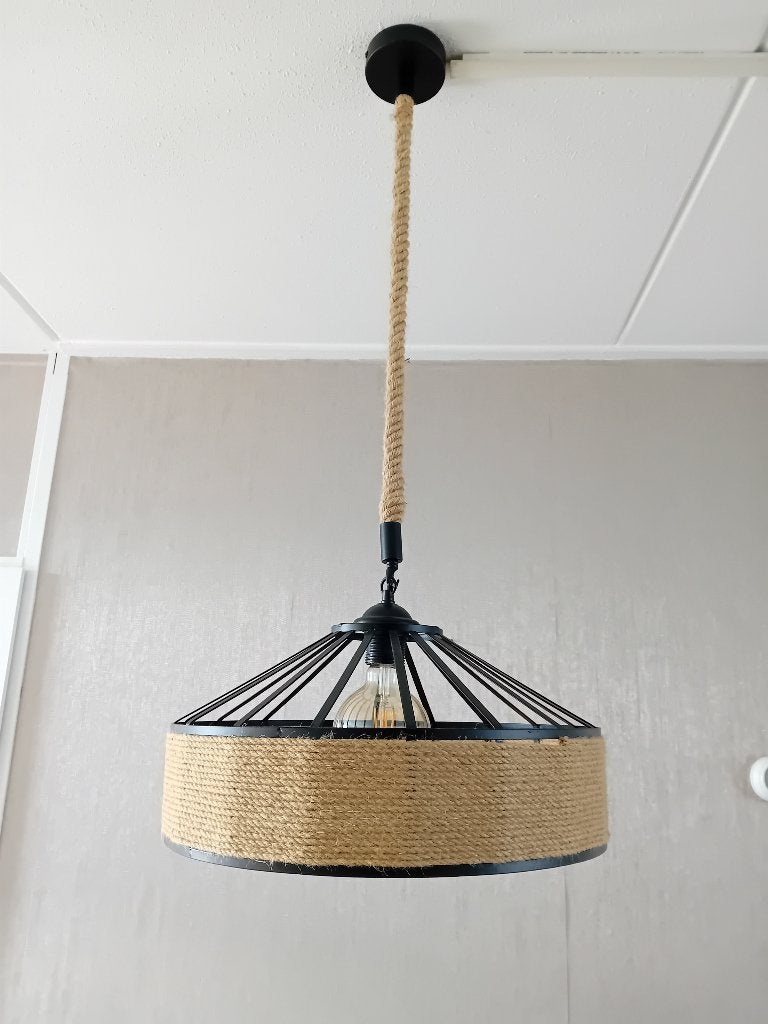 hanglamp, Ophalen of Verzenden, Zo goed als nieuw, Metaal, E27 (groot)