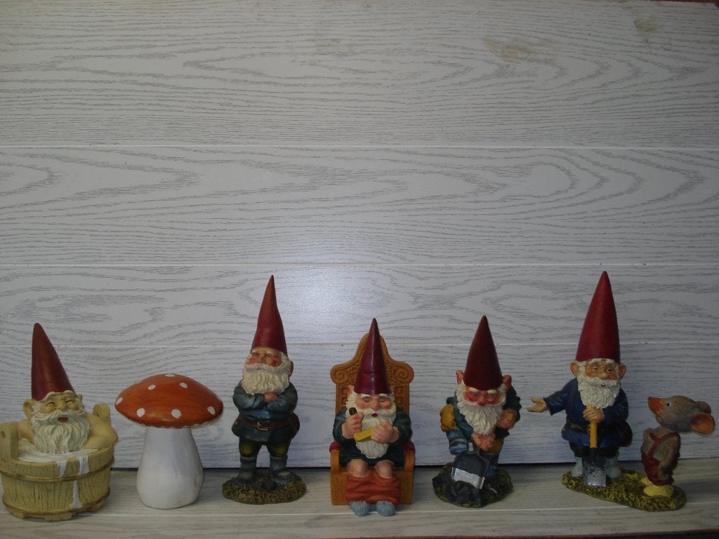 6 stuks  Rien Poortvliet  Kabouter  puntgaaf  Lot 1, Verzamelen, Beelden en Beeldjes, Verzenden, Zo goed als nieuw, Fantasy