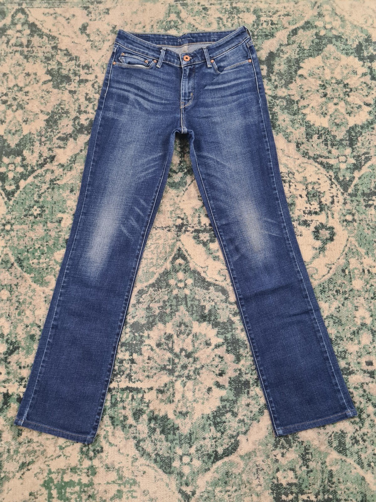 Levi’s demi curve Mid-rise straight W28 L32 Dames Tulsi2832, Blauw, Ophalen of Verzenden, Zo goed als nieuw, W30 - W32 (confectie 38/40)