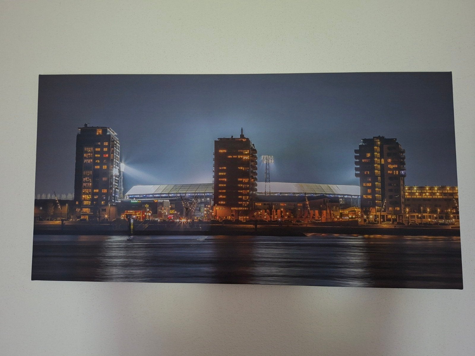 Feyenoord Rotterdam Canvas De Kuip, 50 – 75, Ophalen of Verzenden, Zo goed als nieuw, Schilderij