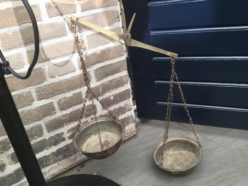 koperen weegschaal, Antiek en Kunst, Ophalen, Koper