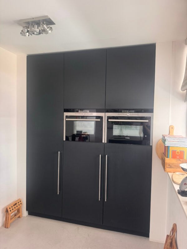 ✨ LUXE ZWARTE GREEPLOZE EILAND KEUKEN   ✨, Huis en Inrichting, Keuken | Complete keukens, Zwart, Dubbelwandige keuken, Ophalen of Verzenden