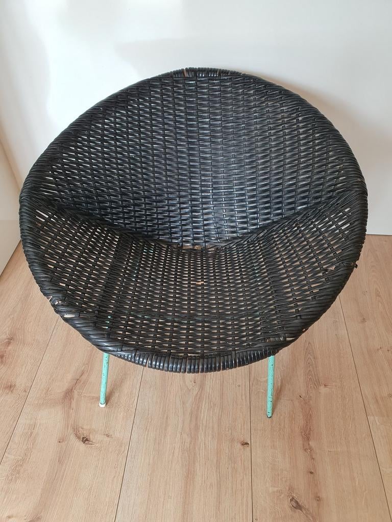 Vintage 50s/60s rotan kinderstoeltje, Kinderen en Baby's, Kinderstoelen, Ophalen, Gebruikt, Overige typen