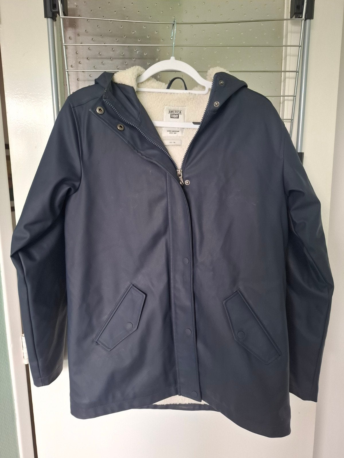America Today regenjas met teddy voering - Maat XS/S, Blauw, Ophalen of Verzenden, Zo goed als nieuw, Maat 34 (XS) of kleiner