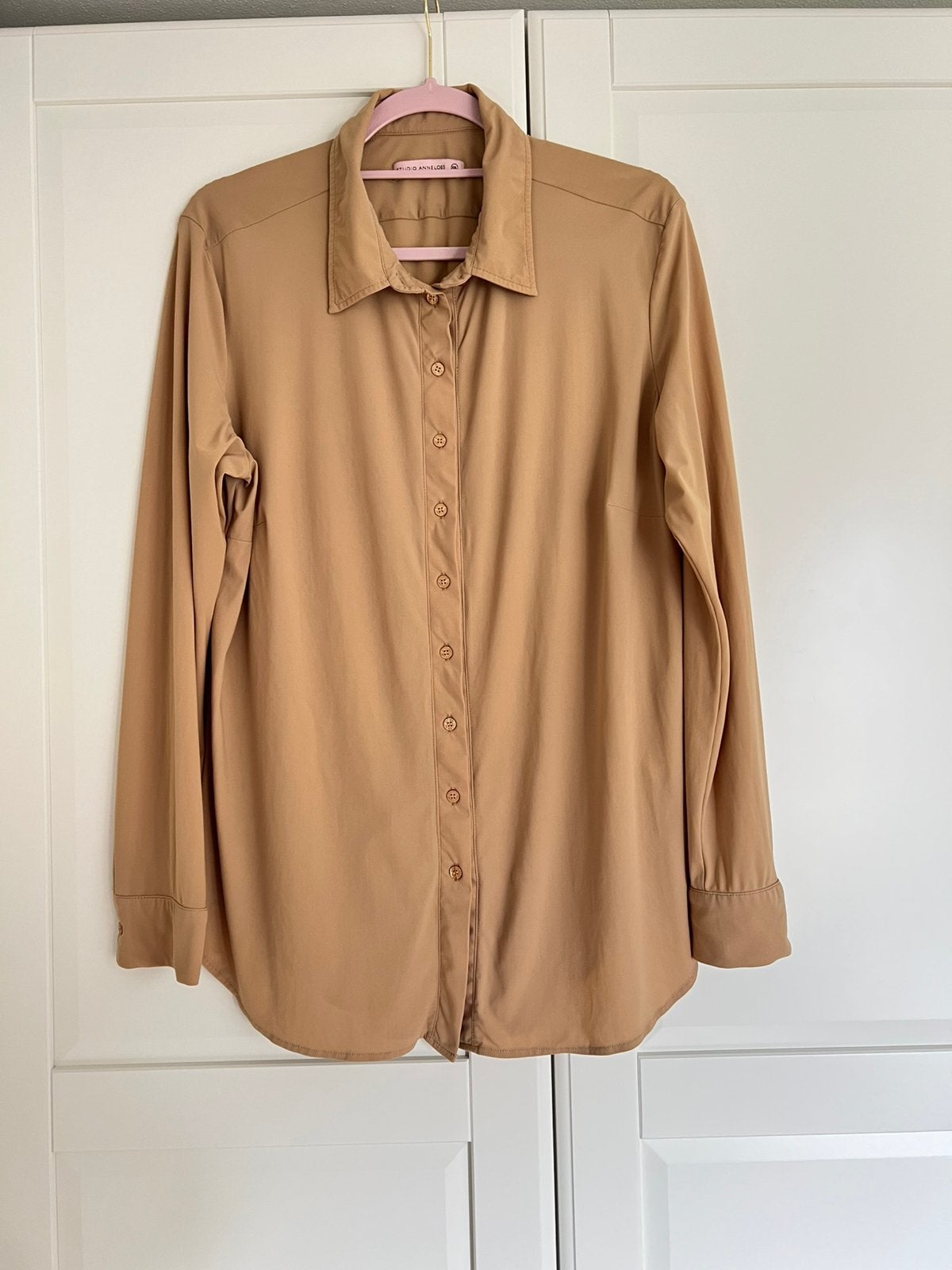 Studio anneloes poppy blouse XXL dark sahara, Kleding | Dames, Blouses en Tunieken, Beige, Maat 46/48 (XL) of groter, Ophalen of Verzenden