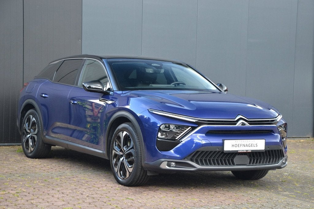 Citroen C5 X 1.6 Plug-in Hybrid 225 PK Shine * Leder * Stoel, Auto's, Citroën, 1350 kg, Gebruikt, 4 cilinders, Blauw