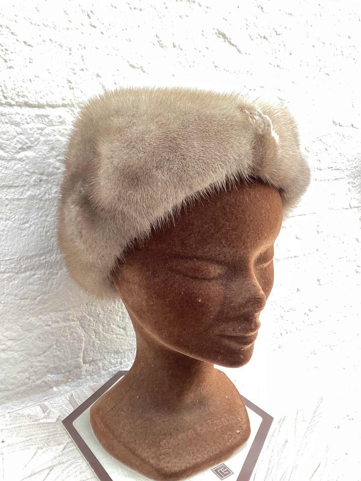 Antieke , vintage  ,Boerenbruiloft bontmuts maat 55, Ophalen of Verzenden, Dames