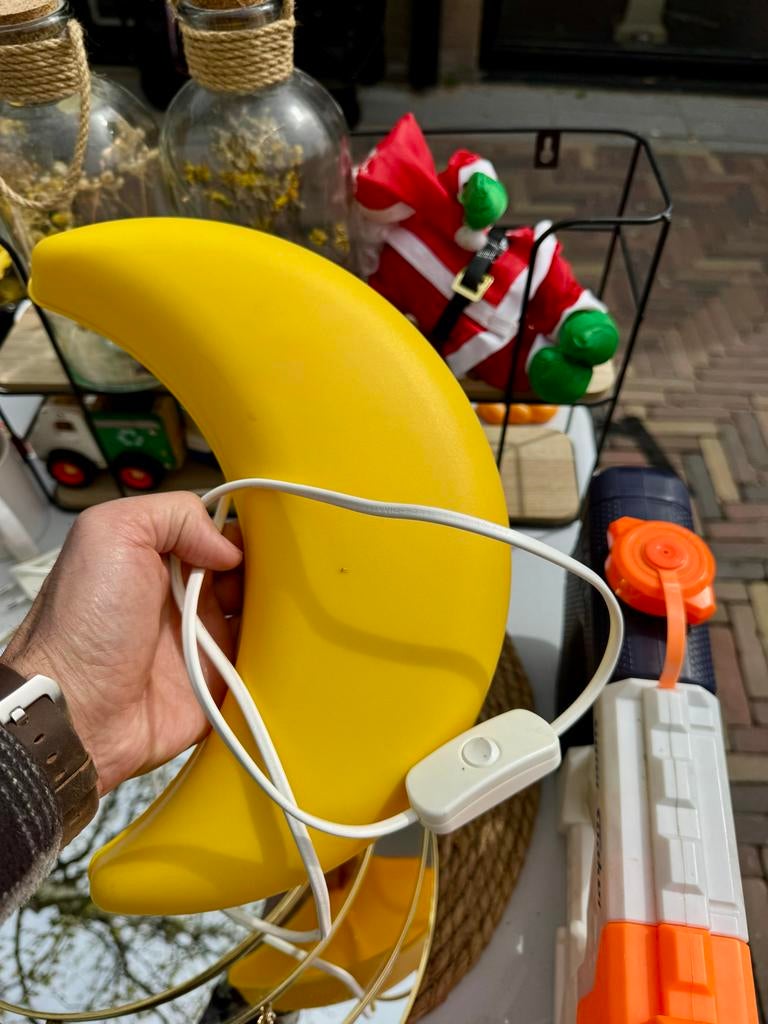 Gele Maan Nachtlampje - Sfeervolle Verlichting, Ophalen of Verzenden, Gebruikt