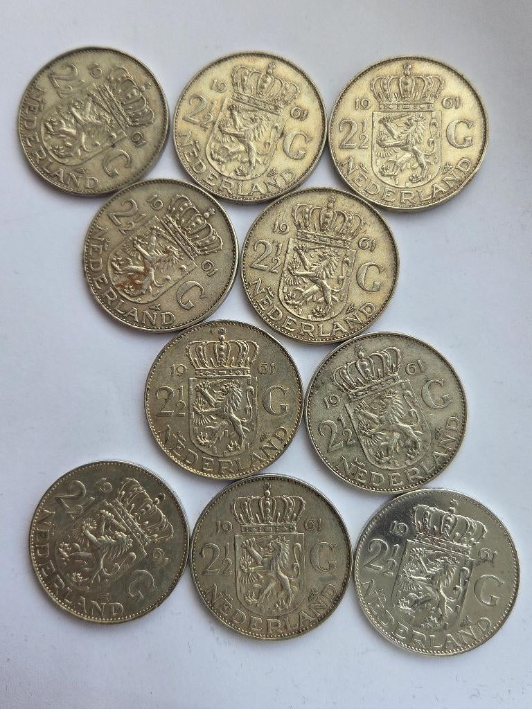 Munten, Ophalen of Verzenden, Koningin Juliana, 2½ gulden, Zilver