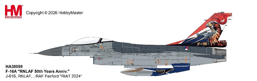 F-16A "RNLAF 50th Years" J-616, KLu Hobby Master HA38089, Ophalen of Verzenden, Nieuw, Schaalmodel