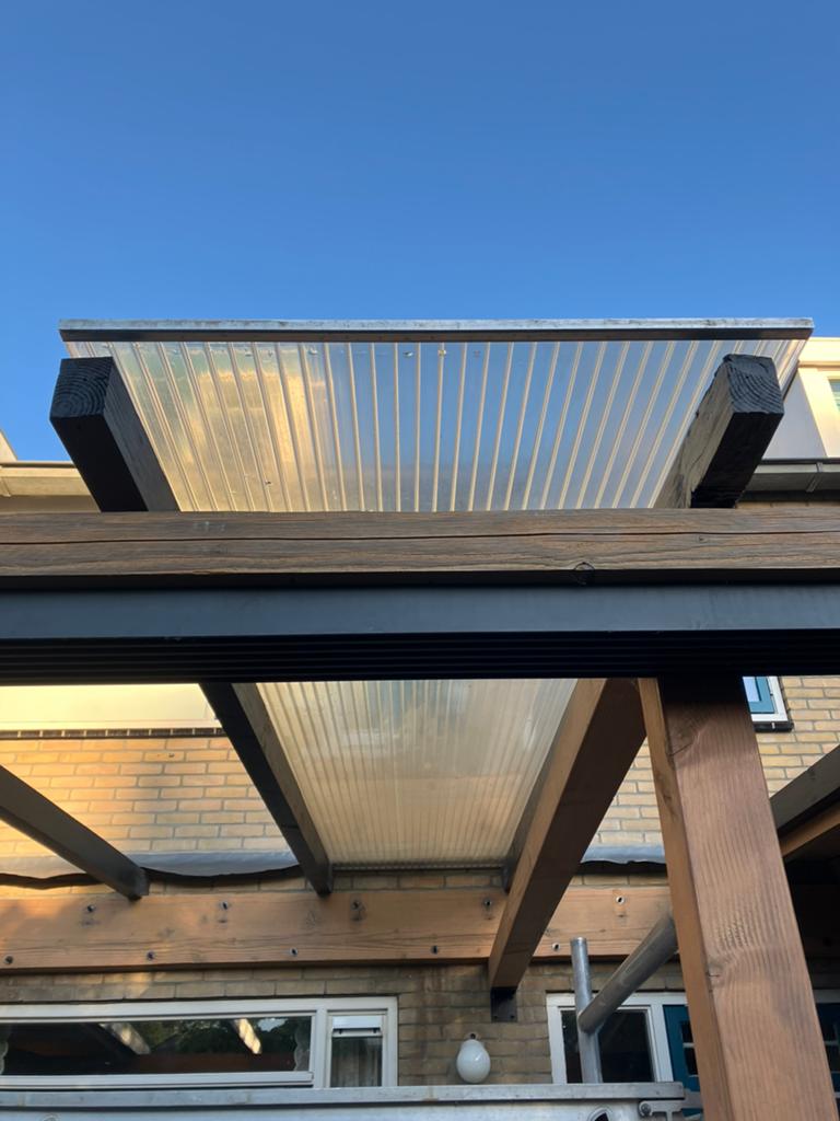 4 Polycarbonaat platen voor veranda - 350x100 cm - 16 mm, Doe-het-zelf en Verbouw, Platen en Panelen, Ophalen, Gebruikt, Overige materialen