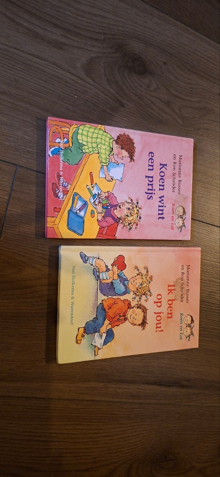 Koen en Lot boeken: 'Koen wint een prijs' & 'Ik ben op jou!', Ophalen of Verzenden, Gelezen, Marianne Busser en Ron Schröder, Fictie algemeen