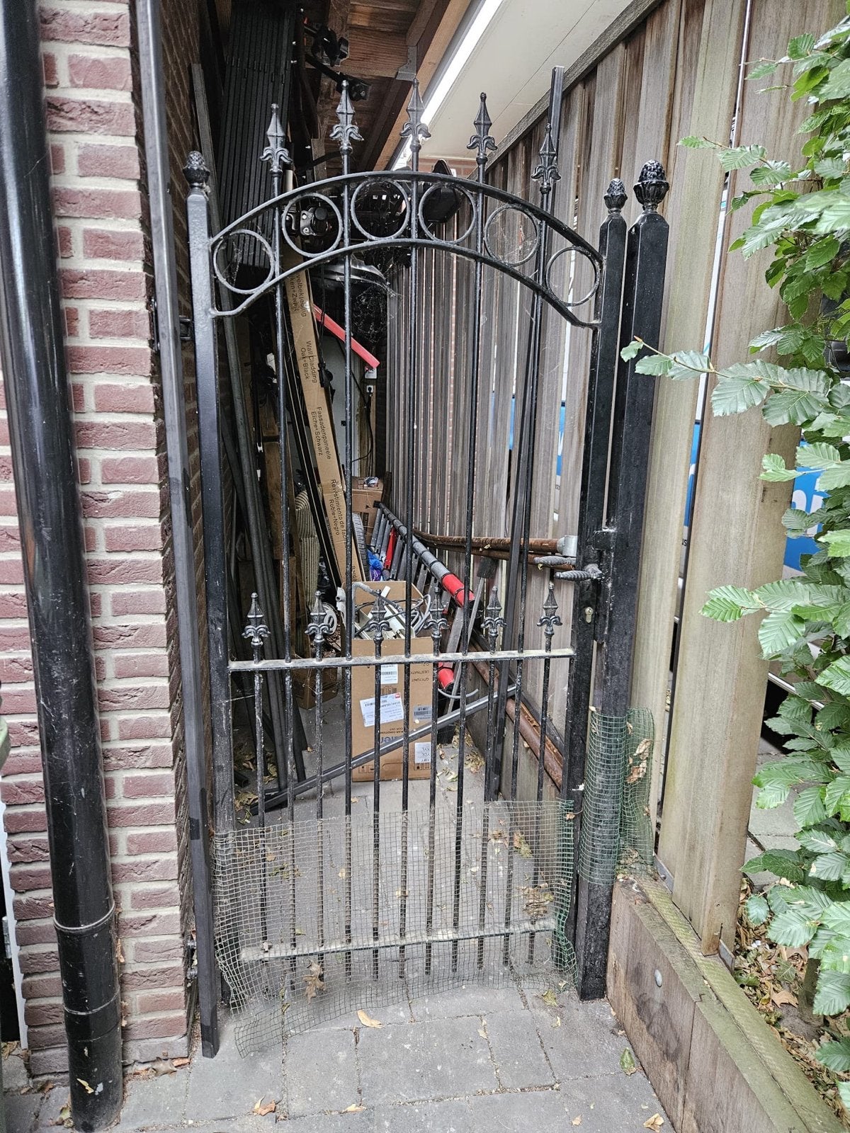 Zwart sierhekwerk met poort - Gebruikt, Ophalen, Met poort, Gebruikt, Sierhekwerk